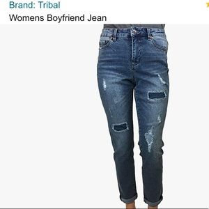 Tribal Boyfriend Jeans
